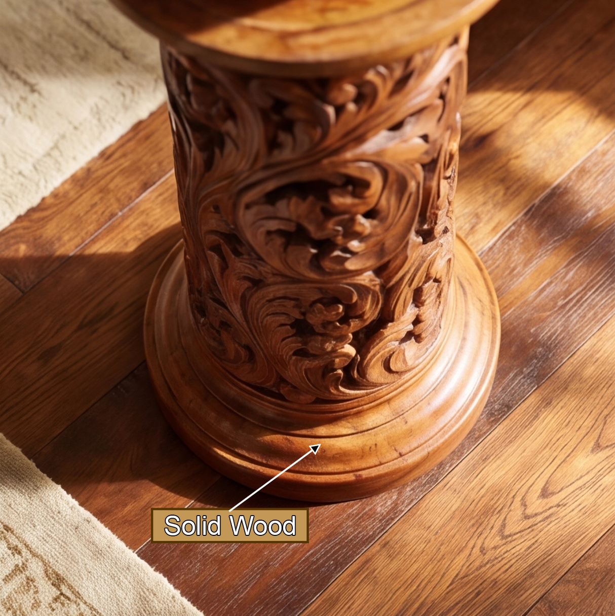 Cavelle Solid Wood Pedestal Stand - Timberustic Pedestal Stand