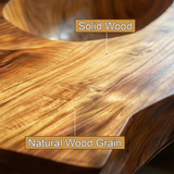Cavero Sculpted Live Edge Solid Wood Floating Bathroom Vanity with Integrated Sink SPA248842 - Timberustic Floating Bathroom Vanity with Integrated Sink
