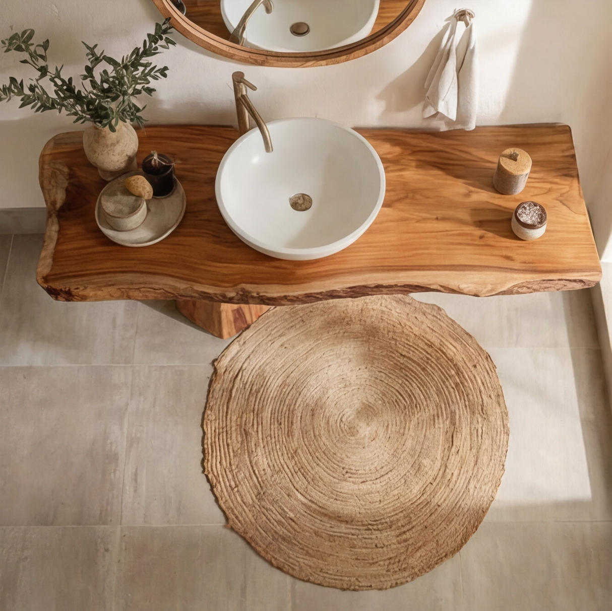 Cavero Sculpted Solid Wood Freestanding Bathroom Vanity with Shelves - Timberustic Freestanding Bathroom Vanity with Shelves