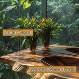 Cavira Live Edge Solid Wood Floating Bathroom Vanity with Integrated Sink SPA354645 - Timberustic Floating Bathroom Vanity with Integrated Sink