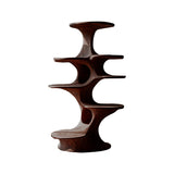 Cavora Sculpted Solid Wood Cat Tree Shelf Dark Walnut - Timberustic Cat Tree Shelf