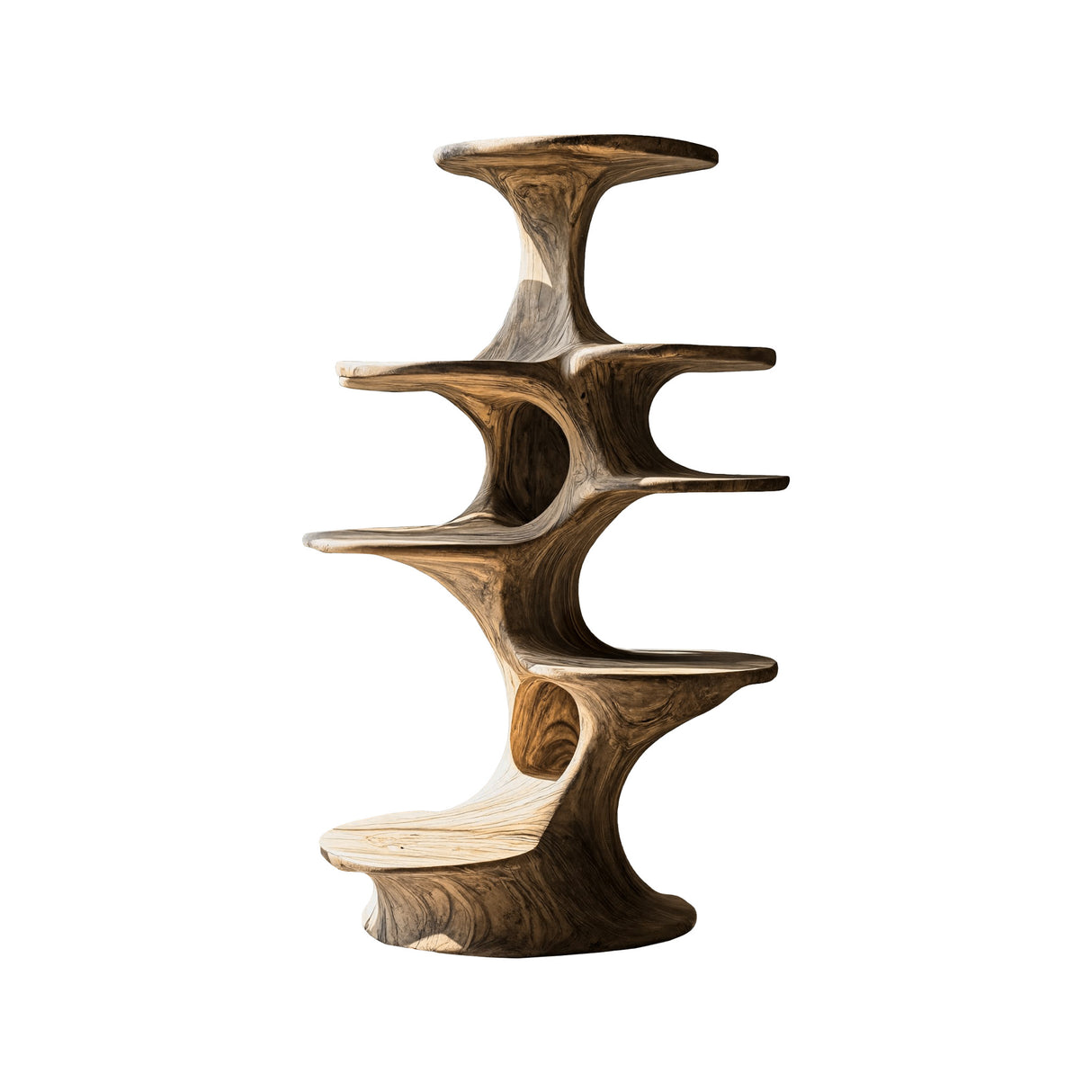 Cavora Sculpted Solid Wood Cat Tree Shelf Natural Oak - Timberustic Cat Tree Shelf