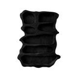 Cavora Sculpted Solid Wood Wine Display Shelf Black - Timberustic Wine Display Shelf