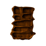 Cavora Sculpted Solid Wood Wine Display Shelf Brown - Timberustic Wine Display Shelf