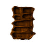 Cavora Sculpted Solid Wood Wine Display Shelf Brown - Timberustic Wine Display Shelf