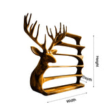 Cervin Crest Handcrafted Sculpture Deer Bookshelf