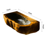 Cliffwave Carved Solid Wood Vessel Sink