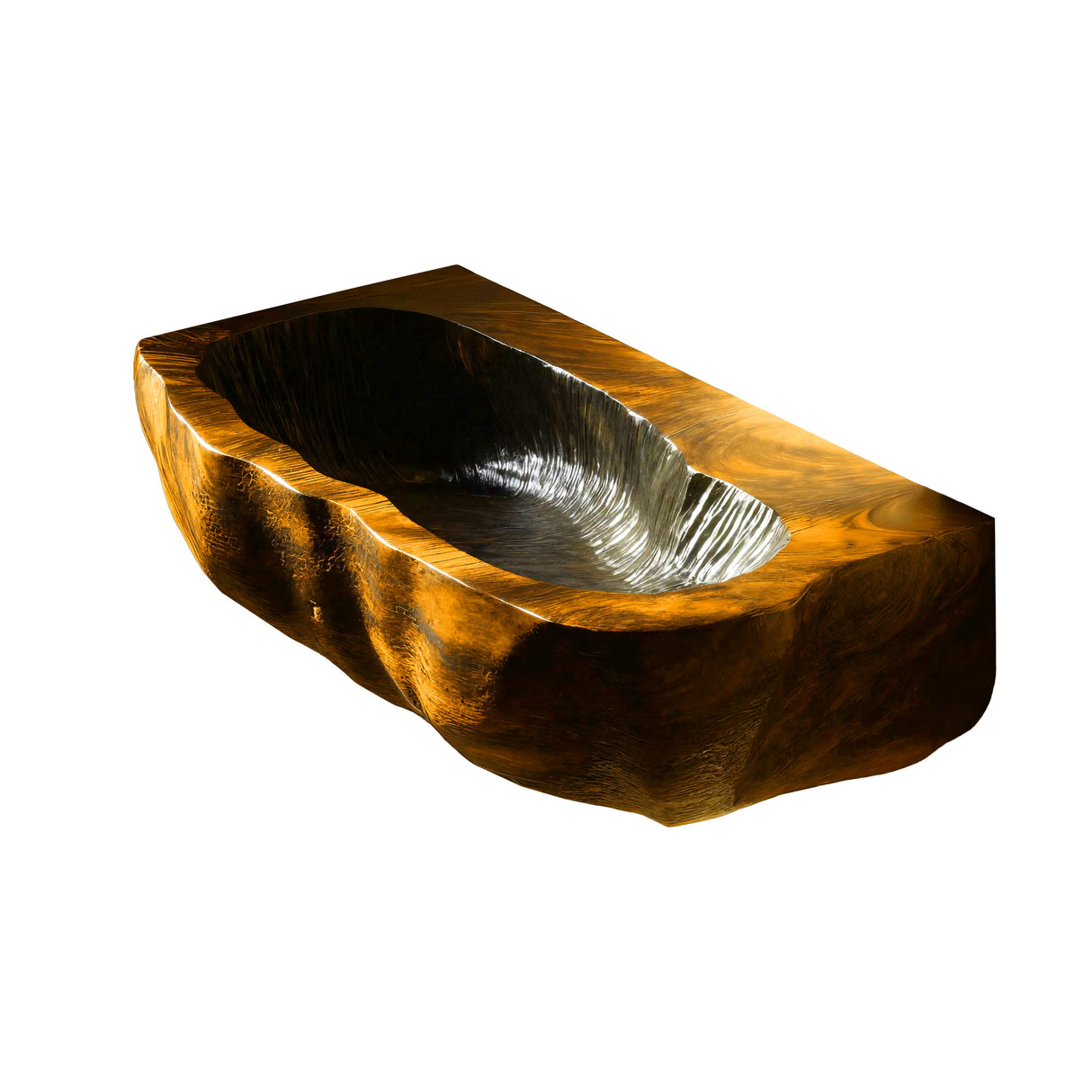 Cliffwave Carved Solid Wood Vessel Sink