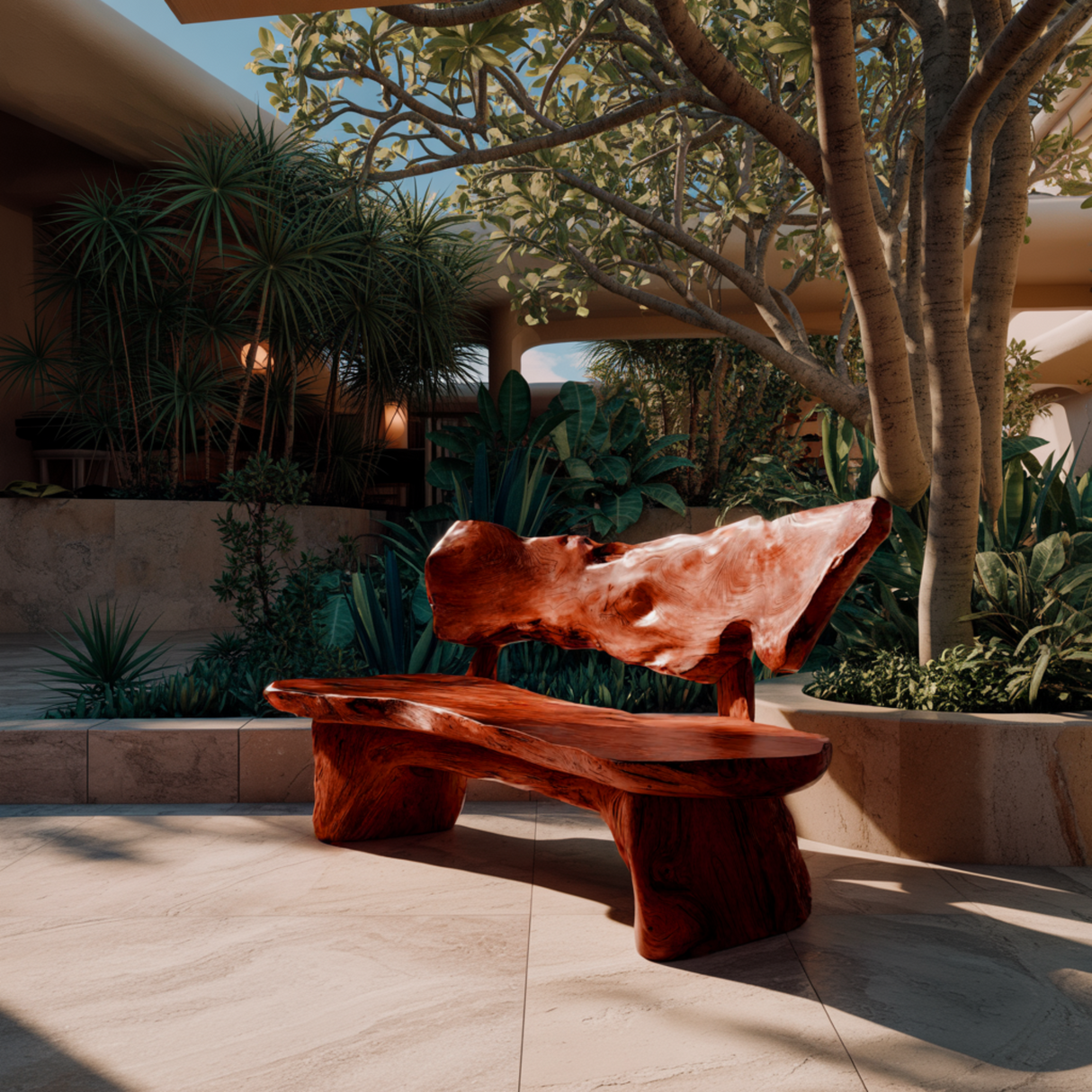 Coastline Drift Handcrafted Solid Wood Outdoor Bench - Timberustic Bench