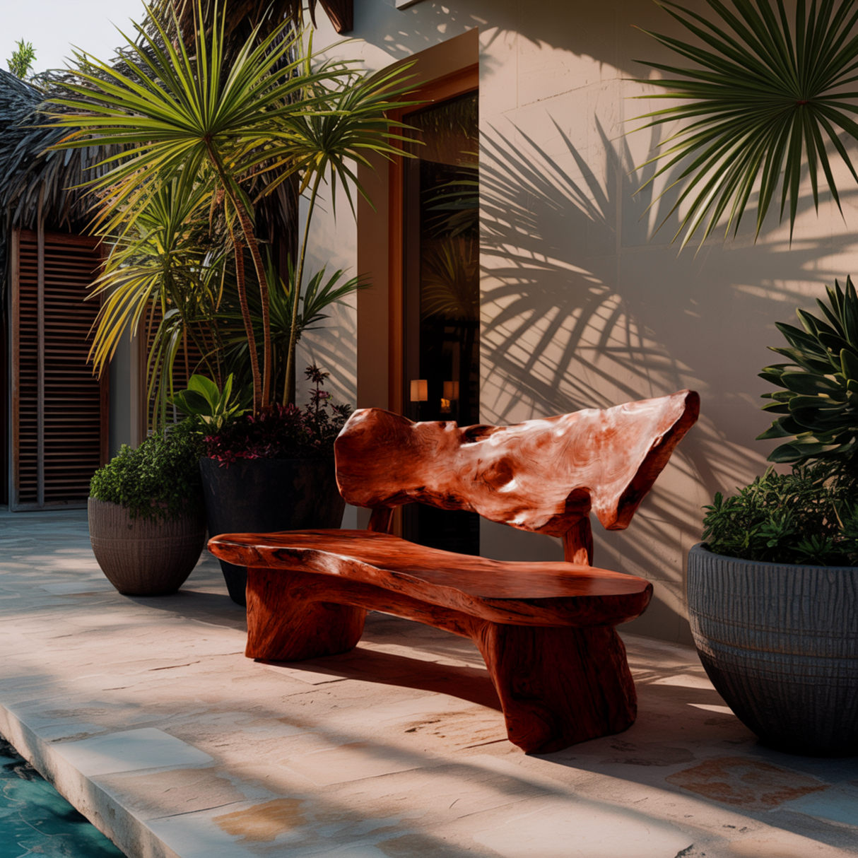 Coastline Drift Handcrafted Solid Wood Outdoor Bench - Timberustic Bench