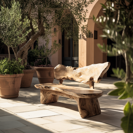 Coastline Drift Handcrafted Solid Wood Outdoor Bench - Timberustic Bench