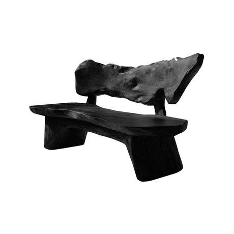 Coastline Drift Handcrafted Solid Wood Outdoor Bench Black - Timberustic Bench