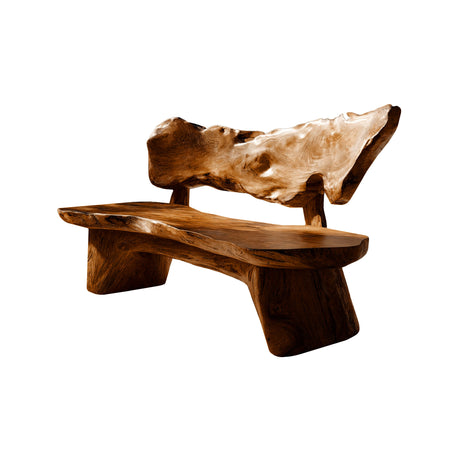 Coastline Drift Handcrafted Solid Wood Outdoor Bench Brown - Timberustic Bench