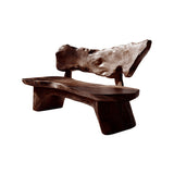 Coastline Drift Handcrafted Solid Wood Outdoor Bench Dark Walnut - Timberustic Bench