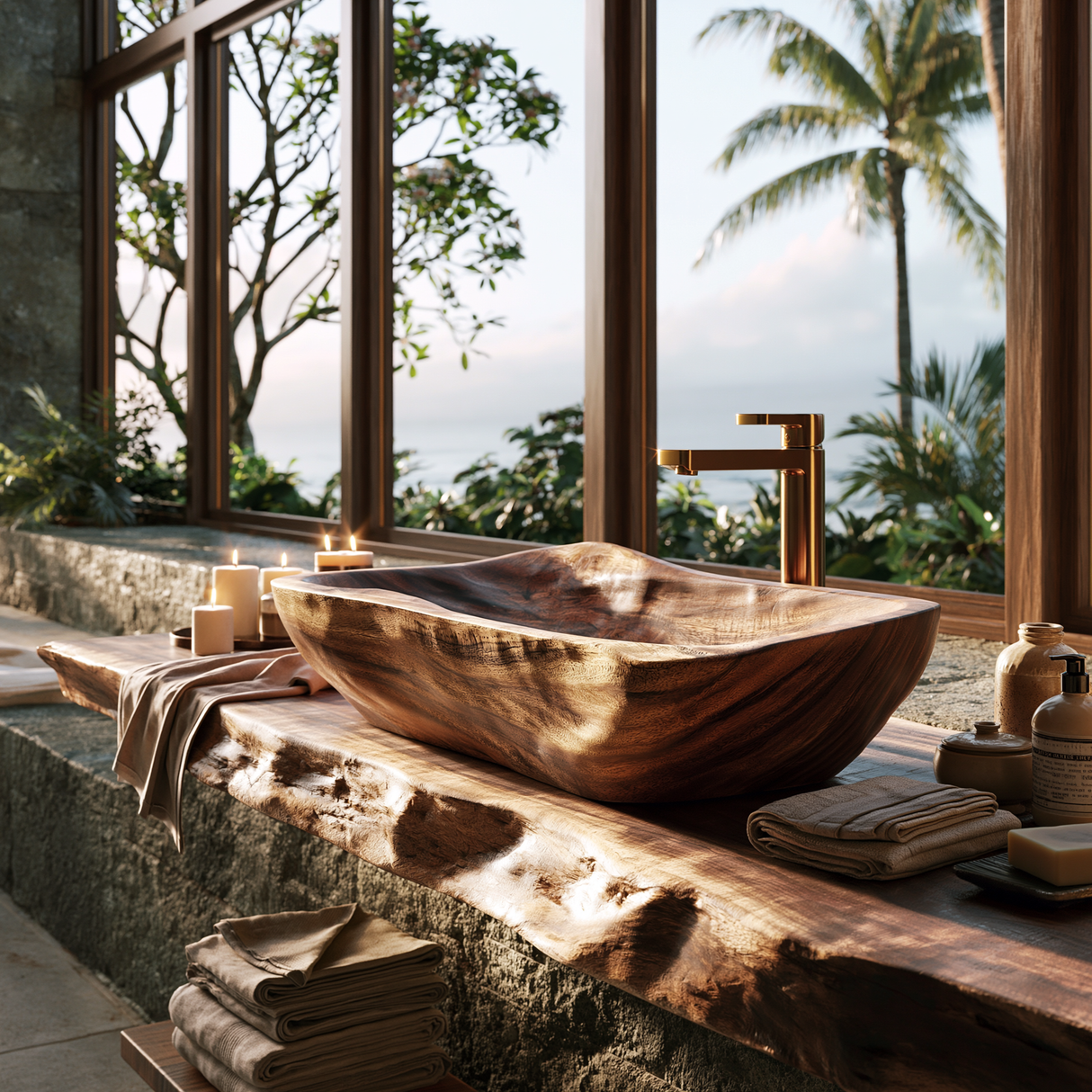 Coastmere Handcrafted Solid Wood Vessel Sink - Timberustic Vessel Sinks