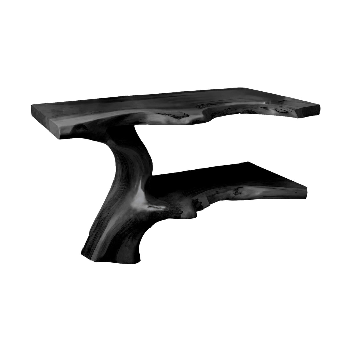 Contemporary Live Edge Solid Wood Bathroom Vanity