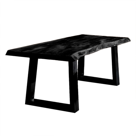 Contemporary Rustic Live Edge Solid Wood Dining Table