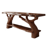 Contemporary Rustic Solid Wood Bathroom Vanity with Shelf