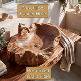 Coralhaven Handcrafted Solid Wood Vessel Sink - Timberustic Vessel Sinks