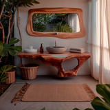 Coralwave Organic Wood Form Floating Bathroom Vanity