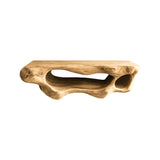 Corva Sculpted Solid Wood Floating Bathroom Vanity with Open Storage Natural Oak - Timberustic Floating Bathroom Vanity with Open Storage