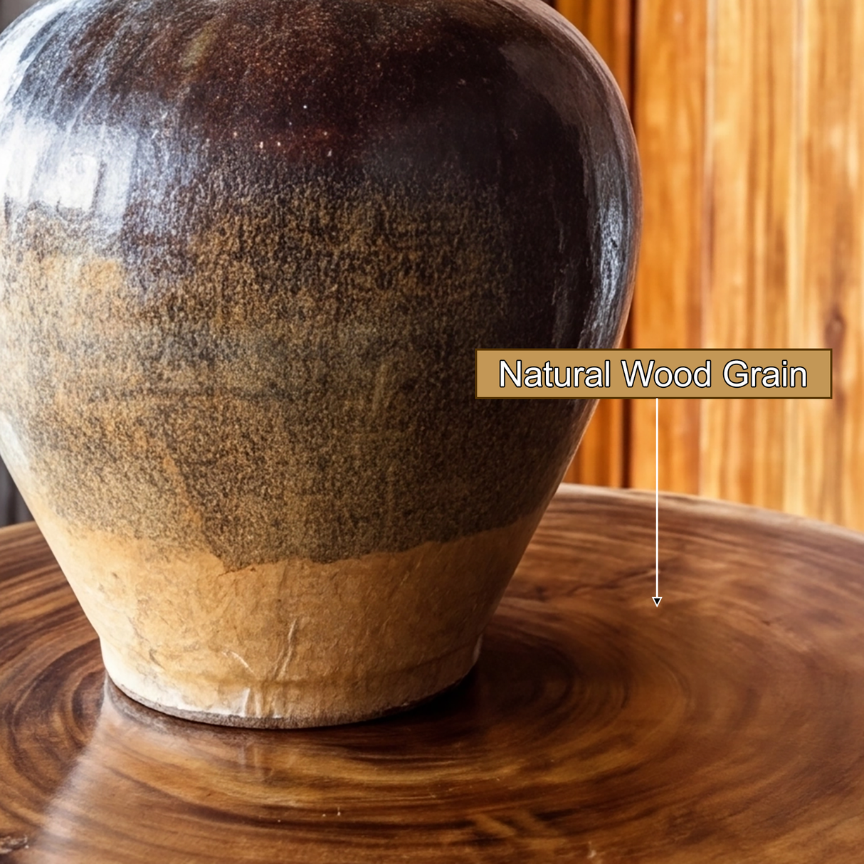 Corvello Sculpted Solid Wood Pedestal Stand - Timberustic Pedestal Stand