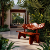 Crestwave Live Edge Solid Wood Outdoor Bench - Timberustic Bench
