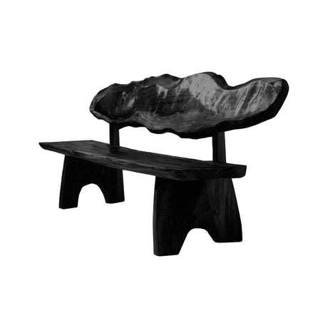 Crestwave Live Edge Solid Wood Outdoor Bench Black - Timberustic Bench