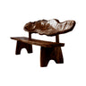 Crestwave Live Edge Solid Wood Outdoor Bench Dark Walnut - Timberustic Bench