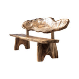 Crestwave Live Edge Solid Wood Outdoor Bench Natural Oak - Timberustic Bench