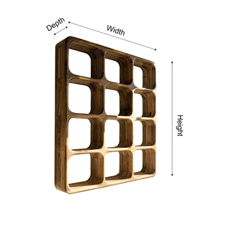 Cubora Solid Wood Handcrafted Floating Bookshelf