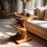 Curvecrest Solid Wood Side Table
