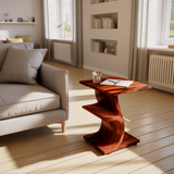 Curvecrest Solid Wood Side Table