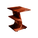 Curvecrest Solid Wood Side Table