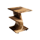 Curvecrest Solid Wood Side Table