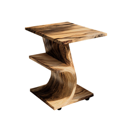 Curvecrest Solid Wood Side Table