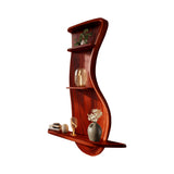 Curveline Solid Wood Floating Display Shelf Mahogany - Timberustic Display Shelf
