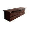 Velmora Live Edge Solid Wood Floating Bathroom Vanity with Drawers Dark Walnut - Timberustic Floating Bathroom Vanity With Drawers