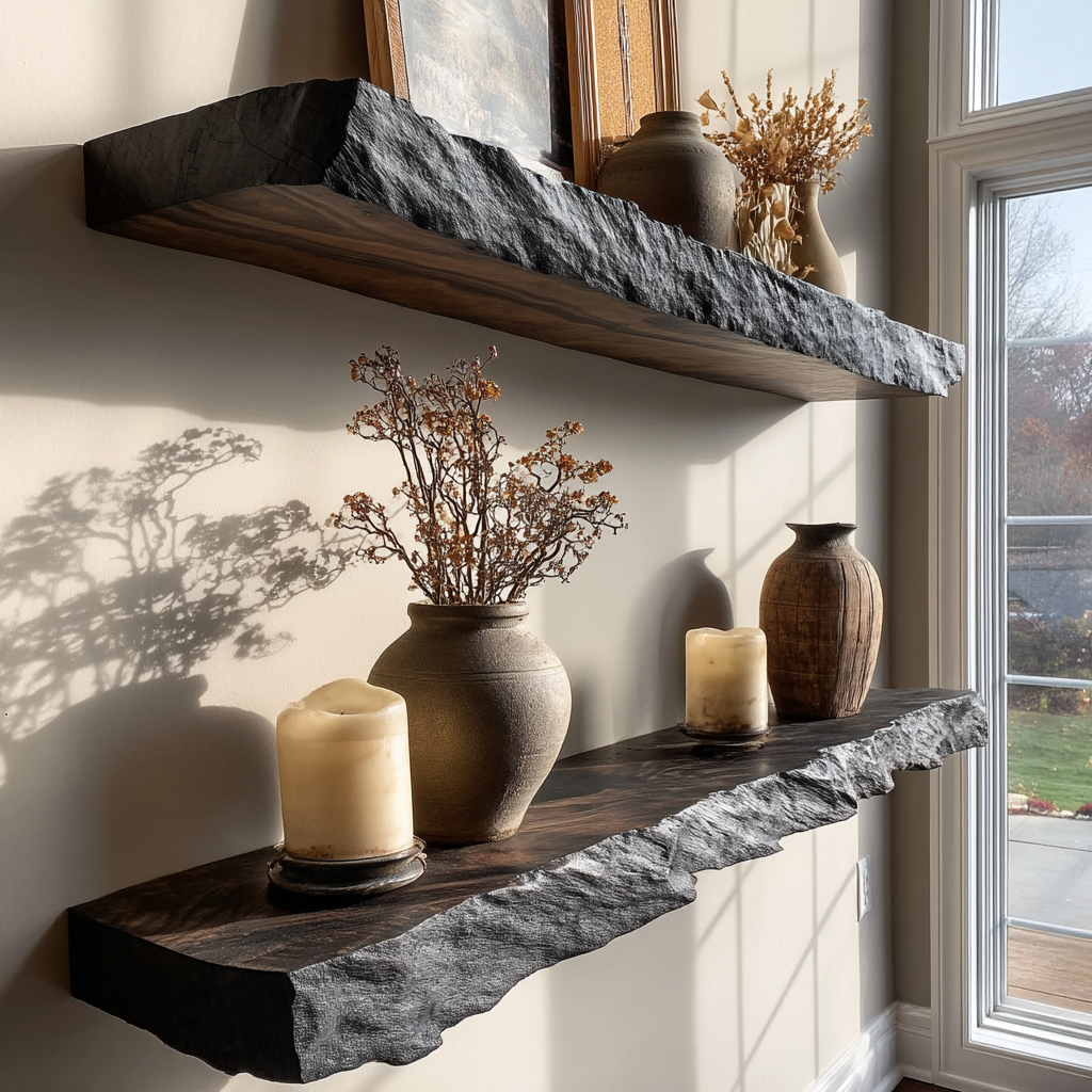 Darmore Handcrafted Solid Wood Floating Shelf SPA635210 - Timberustic Floating Shelf