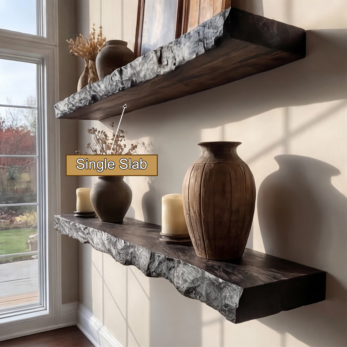 Darmore Handcrafted Solid Wood Floating Shelf SPA635210 - Timberustic Floating Shelf
