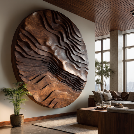 Darynth Solid Wood Sculpted Wall Art - Timberustic Wall Art