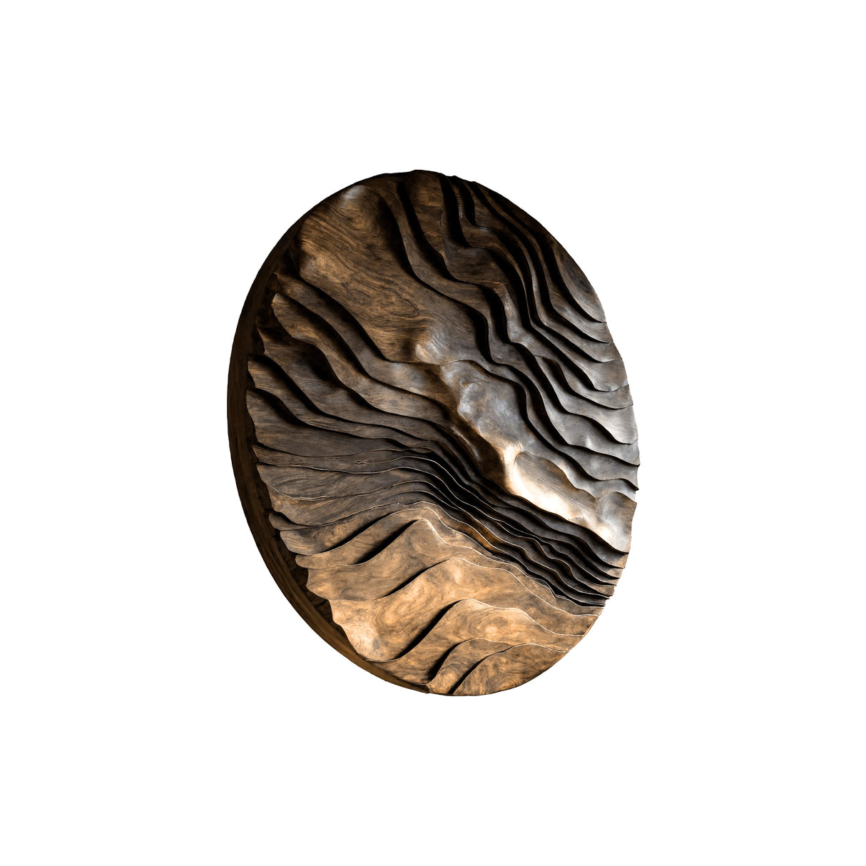Darynth Solid Wood Sculpted Wall Art Natural Oak - Timberustic Wall Art