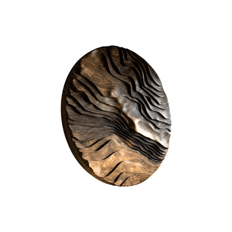 Darynth Solid Wood Sculpted Wall Art Natural Oak - Timberustic Wall Art
