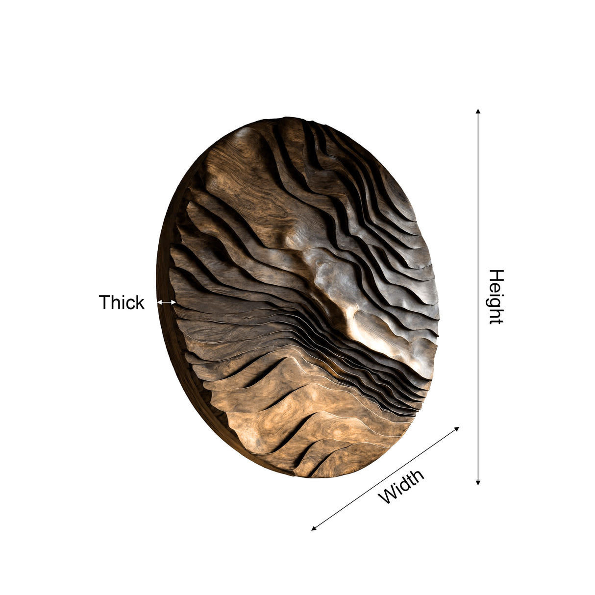 Darynth Solid Wood Sculpted Wall Art - Timberustic Wall Art