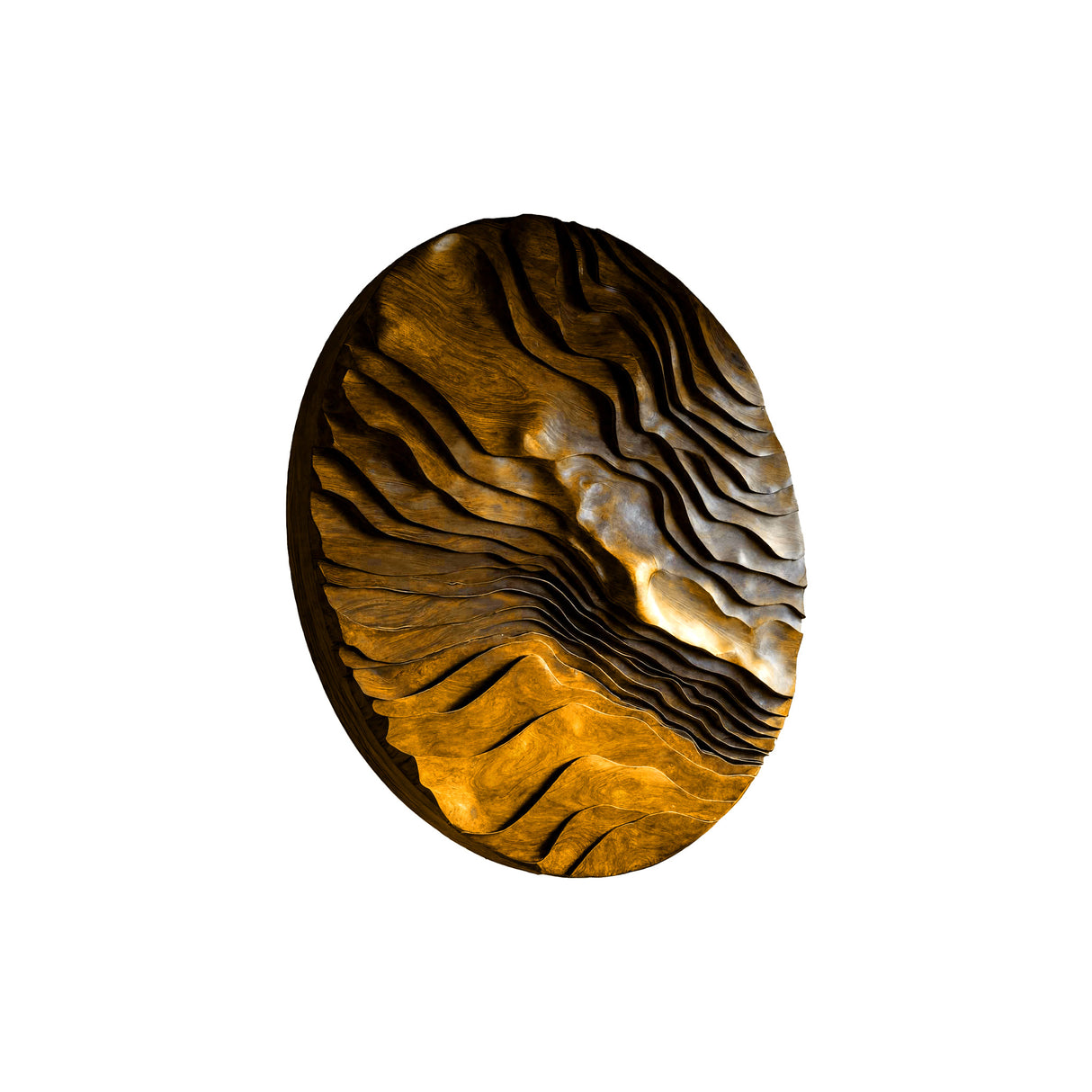 Darynth Solid Wood Sculpted Wall Art Teak - Timberustic Wall Art