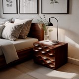 Deepwave Solid Wood Handcrafted Bedside Table