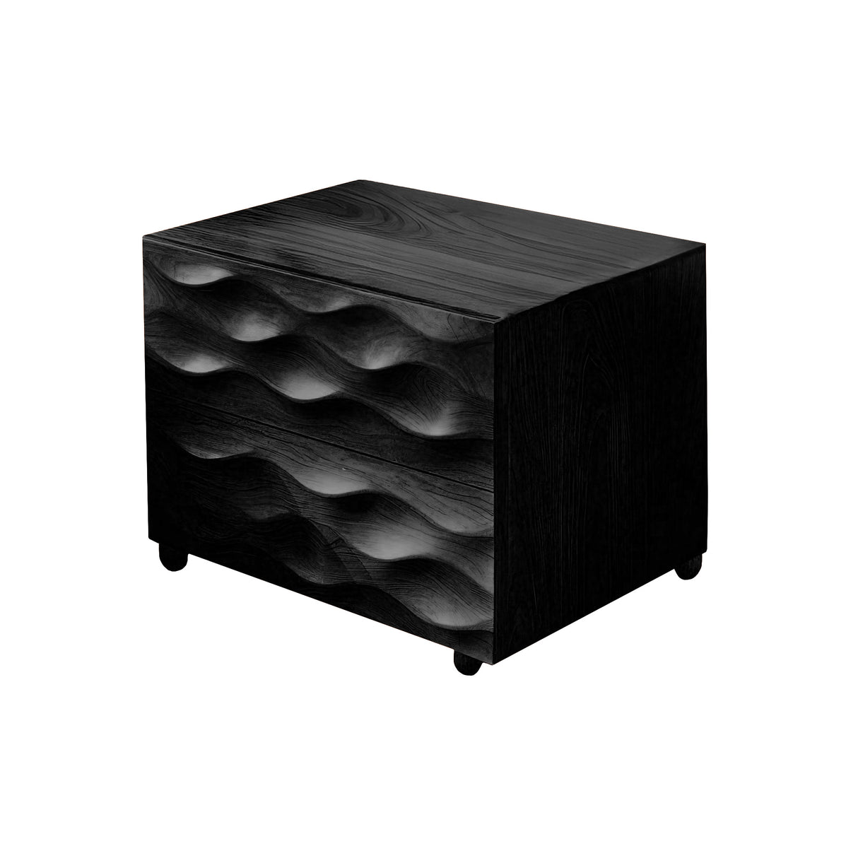 Deepwave Solid Wood Handcrafted Bedside Table