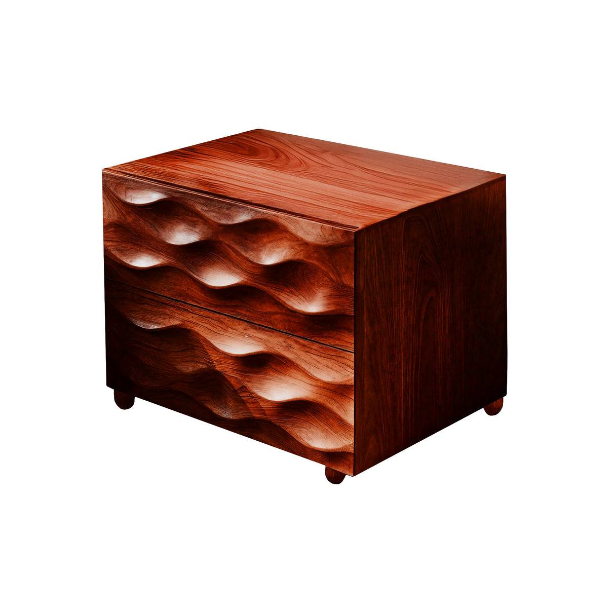 Deepwave Solid Wood Handcrafted Bedside Table