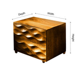 Deepwave Solid Wood Handcrafted Bedside Table