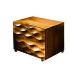 Deepwave Solid Wood Handcrafted Bedside Table